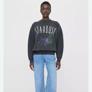 Anine Bing Gray Stardust Sweatshirt